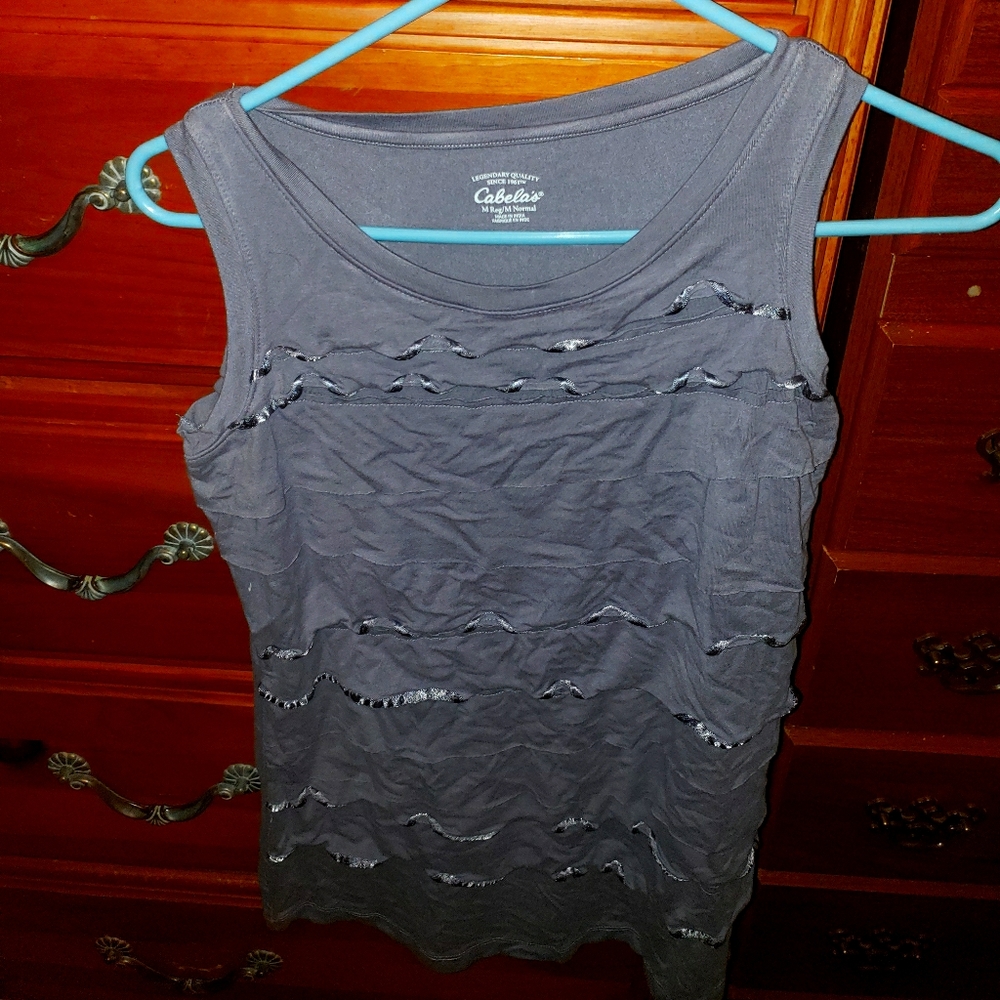 cabelas grey tank top